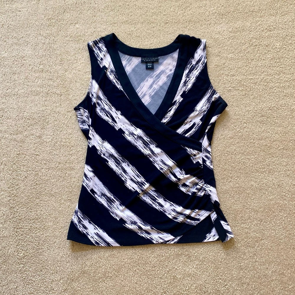 Apostrophe Stretch Wrap Front Blouse